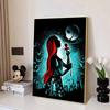 Full Round Diamond Painting Red-haired Skeleton Art Rhinestone Picture Mosaic DIY 5D Cross Stitch Embroidery Home Decoration