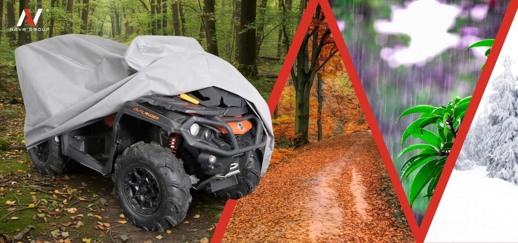 Quad Cover with Trunk M 170-200 Tarp Uv Protection Classic Gray