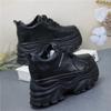 Fashion 12CM Microfiber Leather Platform Wedge Fashion Mary Jane Chunky Heels Spring Chunky Sneaker Autumn Pumps Ankle Boots Shoes
