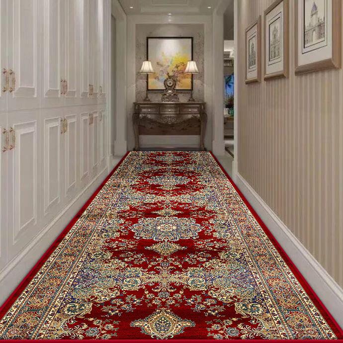 Persian Retro Long Corridor Carpet Living Room Decoration Home Anti Slip Hallway Runner Rugs Hotel Stairs Passageway Custom Mat