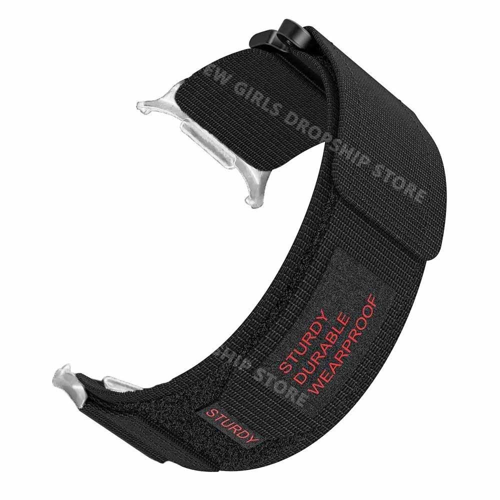 Sports Nylon Loop Strap for Samsung Galaxy Ultra 47mm Men Sports Band for Samsung Galaxy Watch Ultra 47mm Adjustable Bracelet Galaxy Ultra 47mm