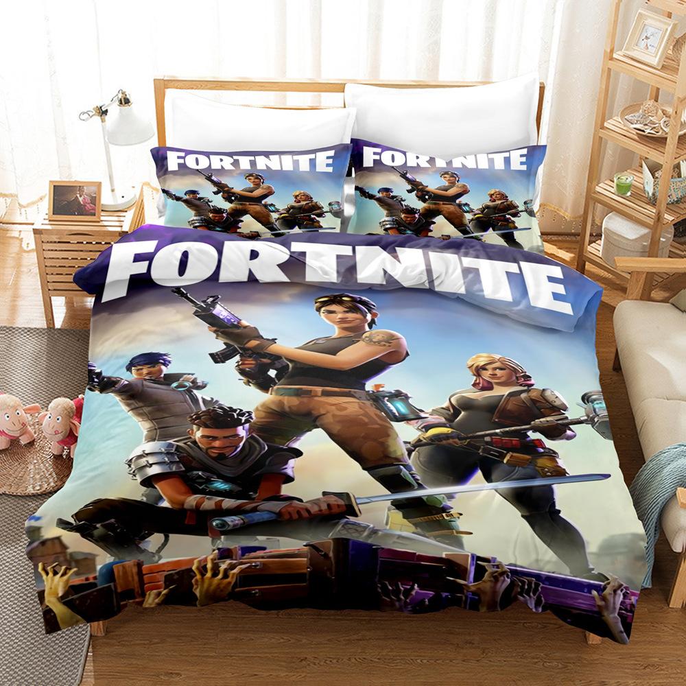 

Digital Printing Fortnite Bedding Three-Piece Set Plus Printing Four-Piece Set 140 * 200 three-piece set