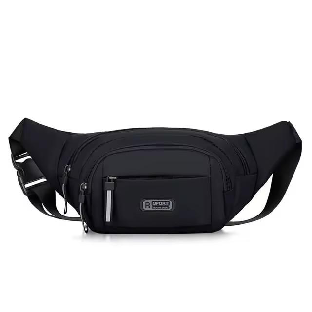 Men's Large Capacity Waterproof Waist Bag, Casual Nylon Anti-theft Chest Bag, Outdoor Travel Fanny Pack for Phone & Essentials