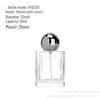 Square Transparent Glass Perfume Bottle - 25ml/50ml Spray & Water Replenishment