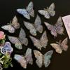 10 Unidades Pegatinas Holográficas de Mariposas Calcomanías de PET Impermeables para Portátiles Botellas de Agua Fundas de Teléfono Manualidades DIY Álbumes de Recortes Diarios Decoración Vintage Bohemia