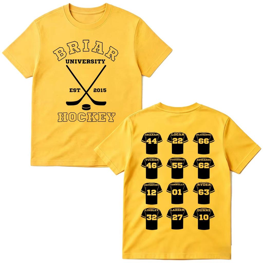 2026 Summer Fashion Trendy Tee Off Campus TV Series T-shirts Briar University Hockey Men Women Clothing Fashion Hip Hop T-shirt