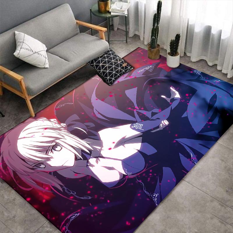 Fate Shirou Emiya anime Carpet multi-size Carpet for Living Room Bedroom Kid's Room Home Decor Area Rug Non-slip Mat Sofa Mat