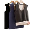 Men's Thick Fleece Lambskin Sleeveless Vest - Large Size Winter Bottoming Shirt