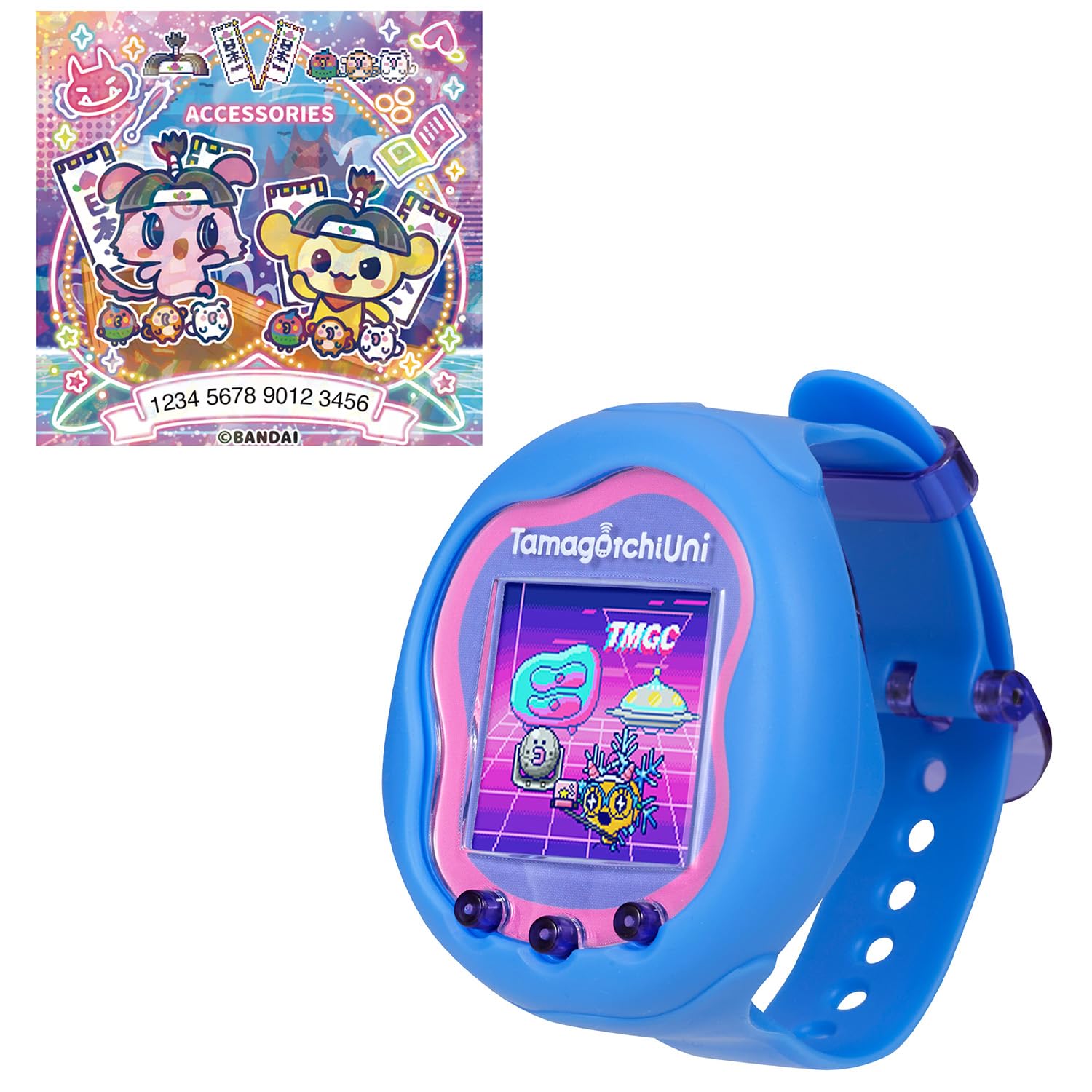 

Наклейка Tamagotchi Uni Blue Tama Цільовий вік від 6 років [BANDAI] (Бонус «Координація Момотаро» включений)