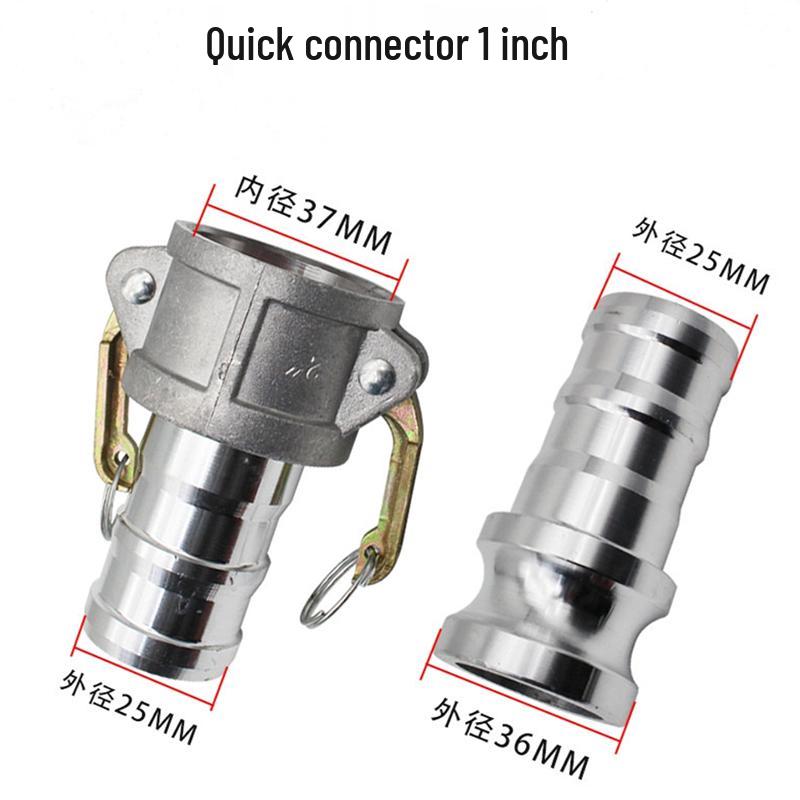 IBC Tote Quick Connector: Aluminum Alloy, Coarse Thread to 1", 1.5", 2" Insert Pipe Connector.