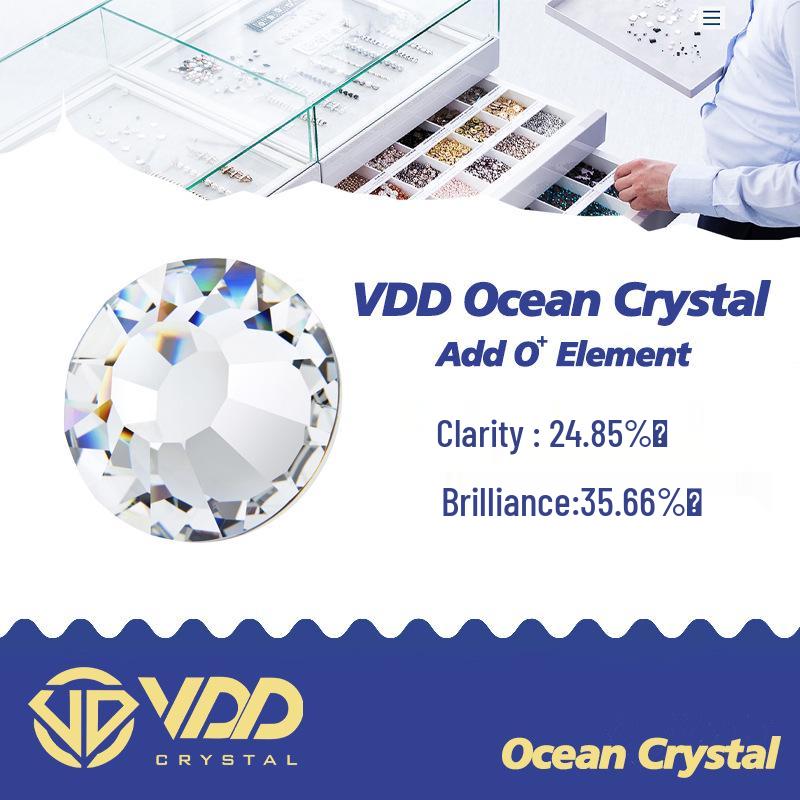 VDD High-Quality Mixed Size Rhinestones: SS6-SS30 Glass Crystal Hot Melt Adhesive Flat Back