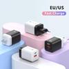 20W US Fast Wall Charger Dual PD USB Ports High Speed Charging for Smartphones Tablets Earbuds Small Digital Devices