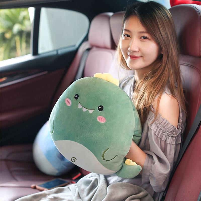 Cartoon Office Pillow Quilt 2 In 1 Car Cushion Multi-Function  Blanket Cushion Decor Nap Blanket for Afternoon Rest