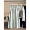 Washed Cotton Drape and Thin High-waisted Casual Wide-leg Pants Women's Spring and Autumn New Korean Version of Versatile Commuter Loose Trousers