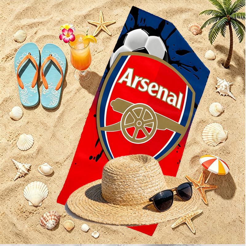 Arsenal F.C Print Beach Towel, Versatile Lightweight Absorbent Beach Towel for Pool Surf Yoga Bathroom, Perfect Birthday Holiday Gift