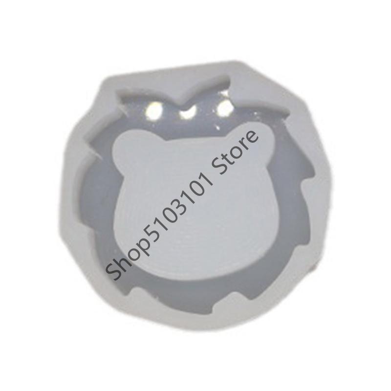 X6HE Bear Epoxy Resin Molds Shaker Dinosaur Photo Frame Keychain Pendant Silicone Jewelry Making Decorations DIY