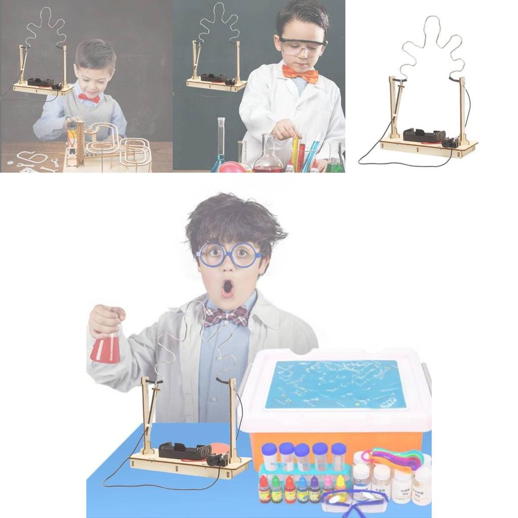 Kreatives DIY Crossfire Handgemachtes Wissenschaftsexperiment Erfindung STEM Pädagogisches Werkzeug für das Klassenzimmer Anpassbares Holzmaterial-Set