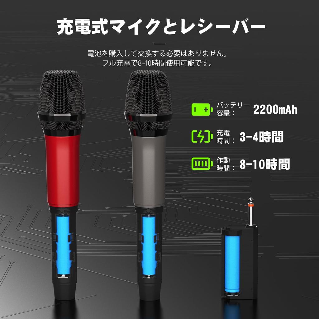 JYX Wireless Karaoke Microphone, UHF Rechargeable Microphone, Suitable for Meetings, Speeches, Performances, Parties, School Sports Days, and More