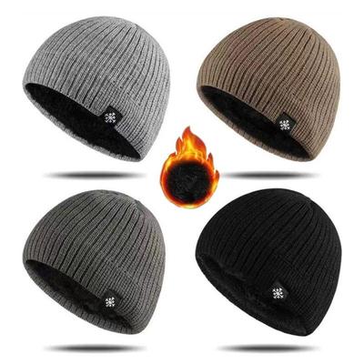 Damen Tages-Schneeflocken-Patch Fleece Strickmütze