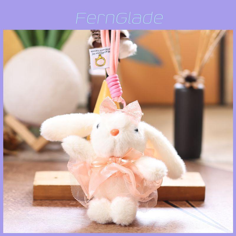 Plush Rabbit Keychain With Soft Short Pile For Kids And Bag Decor