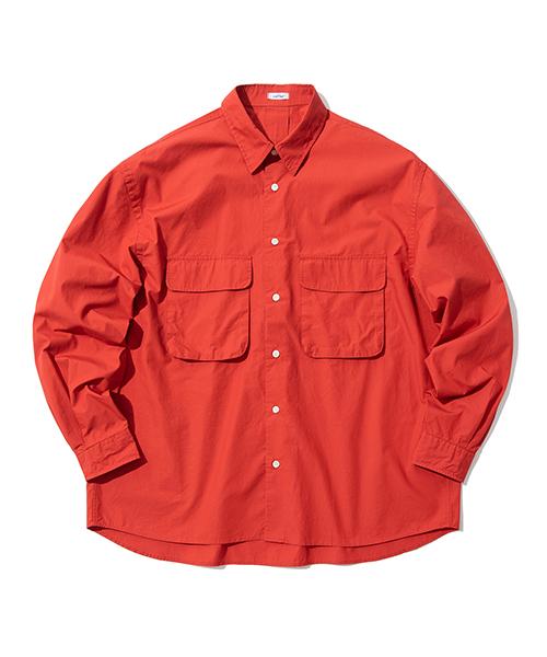 Softer Typewriter Wide Shirt (Orange) Orange/L