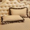Cotton Pillowcase Lace A Pair of Solid Color Thick Quilted Household Pillowcase Leather Universal Winter