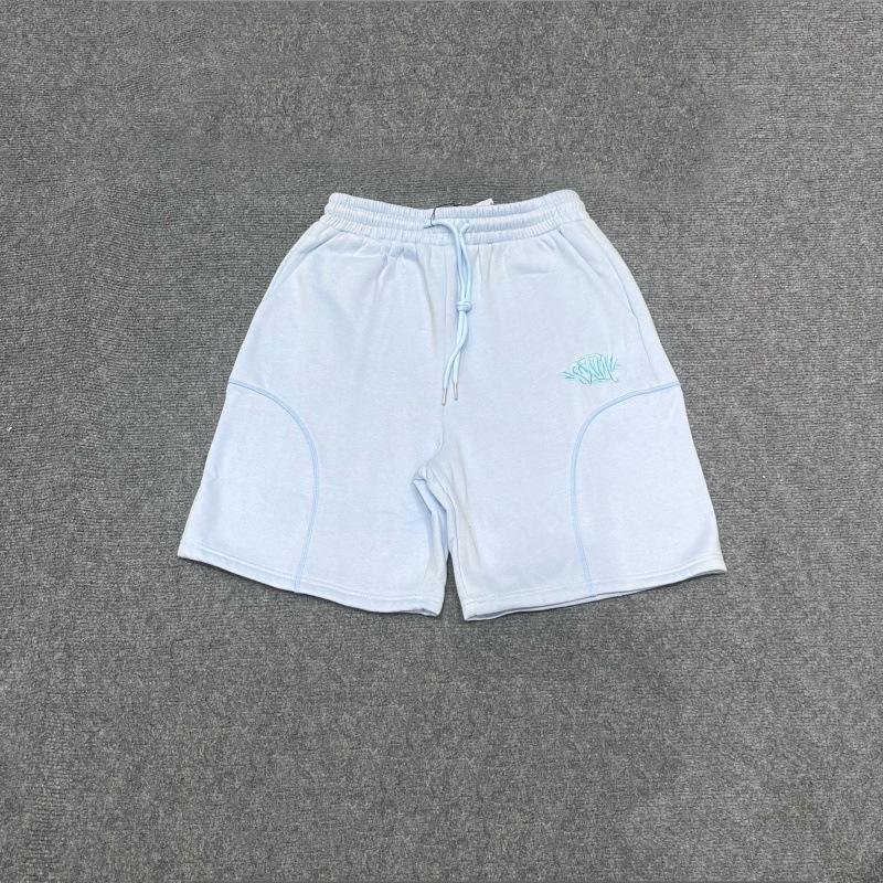 Sy Meichao Street Hip Hop Embroidered Letter Fleece Hooded Sweater Boys and Girls Casual Shorts Set