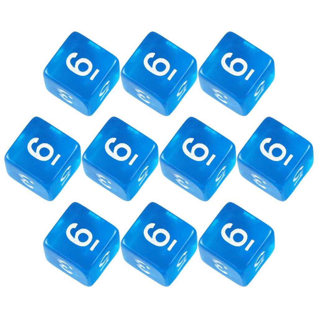 10 stuks D6 Dobbelstenen Polyhedrisch Digitaal 1-6 Dobbelstenen voor Feest Club Entertainment Tafelspel