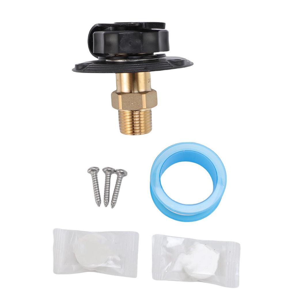 RV City Water Fill Inlet Brass One Way RV Water Inlet Replacement for for RV Trailer Marine