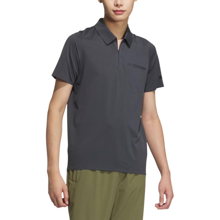 adidas SS25 Polo Shirt Men's Dark Heather Gray JM0966-