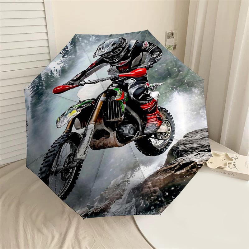

1PC Motorbike Umbrella-8-Rib Reinforced, Automatic Open, Lightweight & Durable, Fashion Accessory for Outdoor, H0399