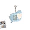Star Wings Plush Photo Card Holder Keychain - Stylish Small Card Sleeve & Backpack Pendant