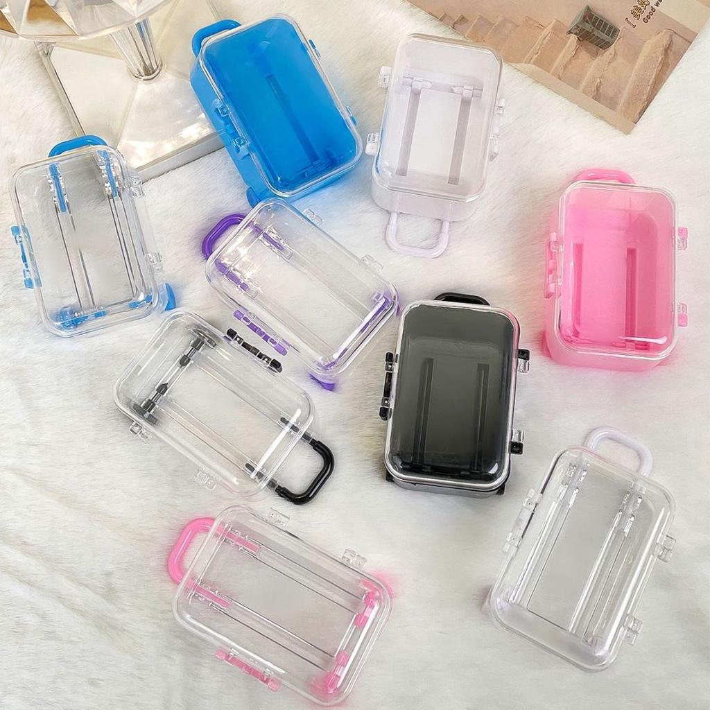 Charming European Style Mini Suitcase Candy Box With Durable Plastic Construction
