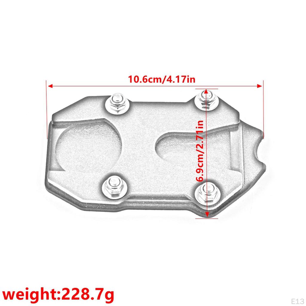 Motorcycle Kickstand Pad Enlarger Support Plate Modified Part Easy Installation Side Pillar Enlarged