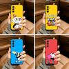 Funda de Teléfono Linda de CupHead y MugMan Para Samsung Galaxy A73,A71 A72,A70,A53,A52,A51,Funda Negra de Silicona Suave