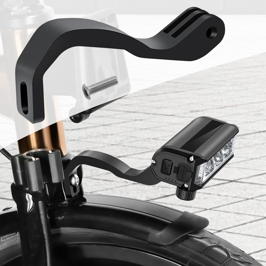 Aluminum Alloy Bike Light Extender Stand Bracket Universal Headlight Mount Holder for Folding and Mountain Bicycles