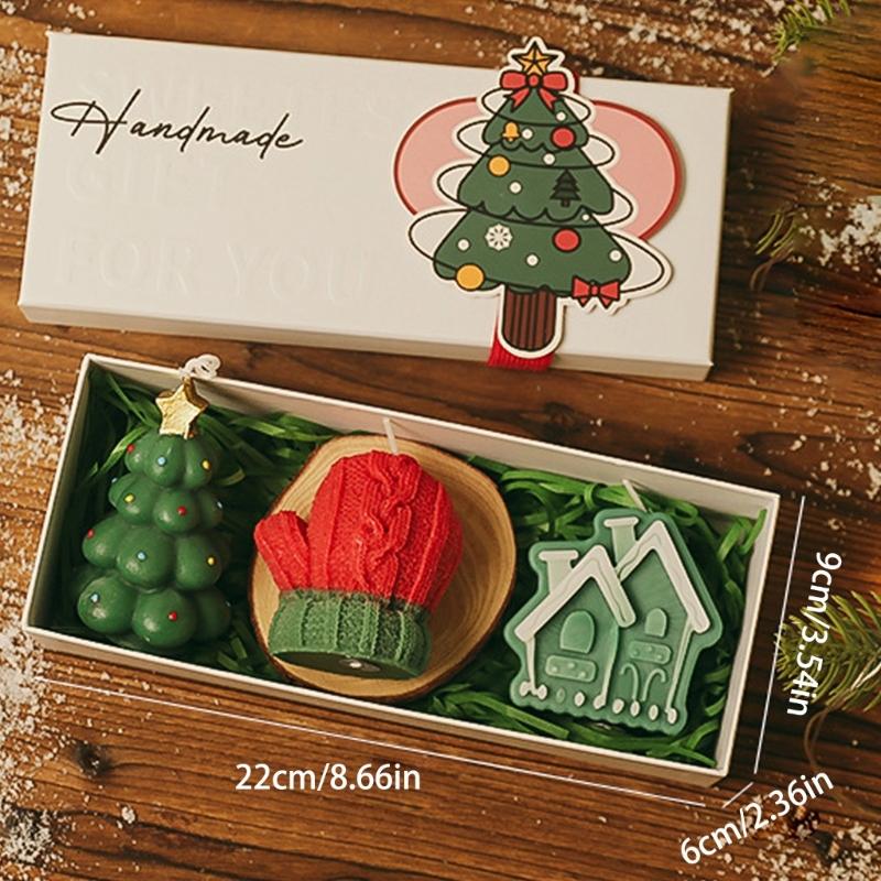Christmas Scented Candle Gift Set Winter Soys Candle Christmas Home Decors Christmas Aromatherapys Candle Holiday Gift