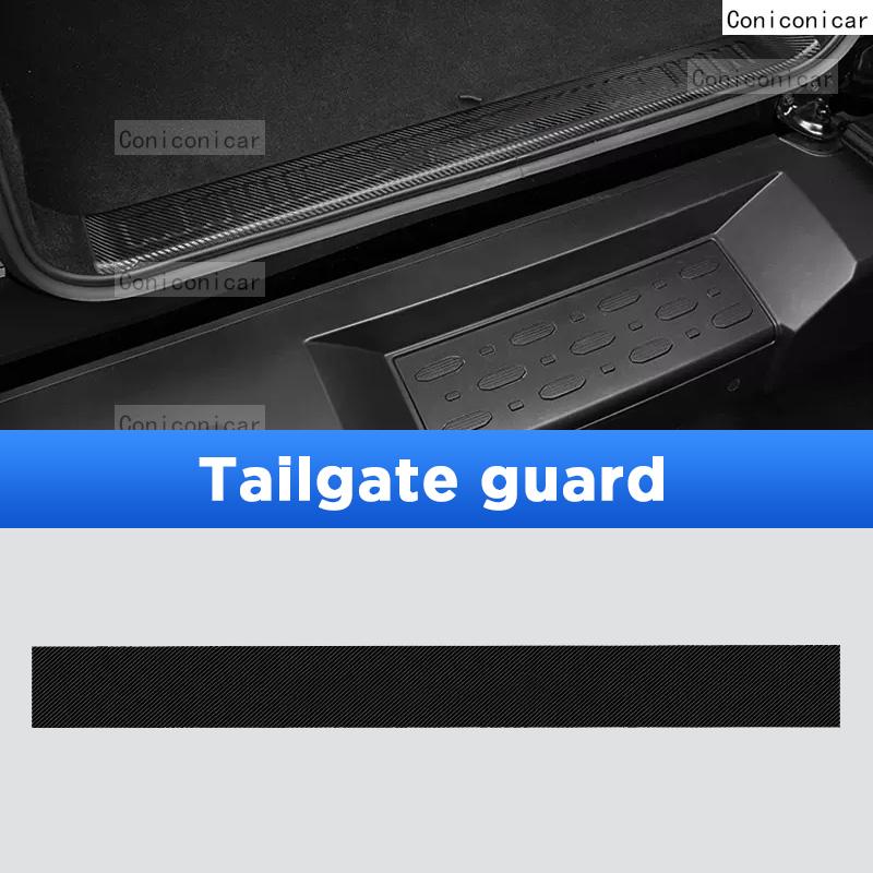 For GWM TANK 300 Hybrid -2025 Car Door Sills Scuff Plate Threshold Protector Interior Imitation Carbon Fiber Sticker Trim