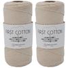 Sumire Craft Shop Cotton FIRST Large 150g 150g Per Cone Summer Extra Thick Light 100% Yarn, COTTON, Capacity, (2-Pack), Approx. Roll, Approx. 150m,