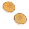 2PCS Front Fork Cover Reflector Amber M6 Bolt Motorcycle Round Front Fork Reflective Cover Replacement for C70 CB100