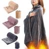 160x85cm Winter Warm USB Heated Blanket Coral Velvet Shawl Portable Electric Warmer For Home Office Car Camping
