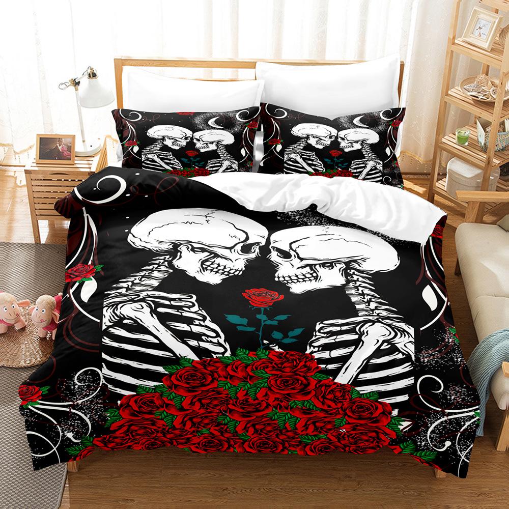 Animal Tiger Lion Printing Two-Piece Kit 3D Digital Bed Three-Piece Kit