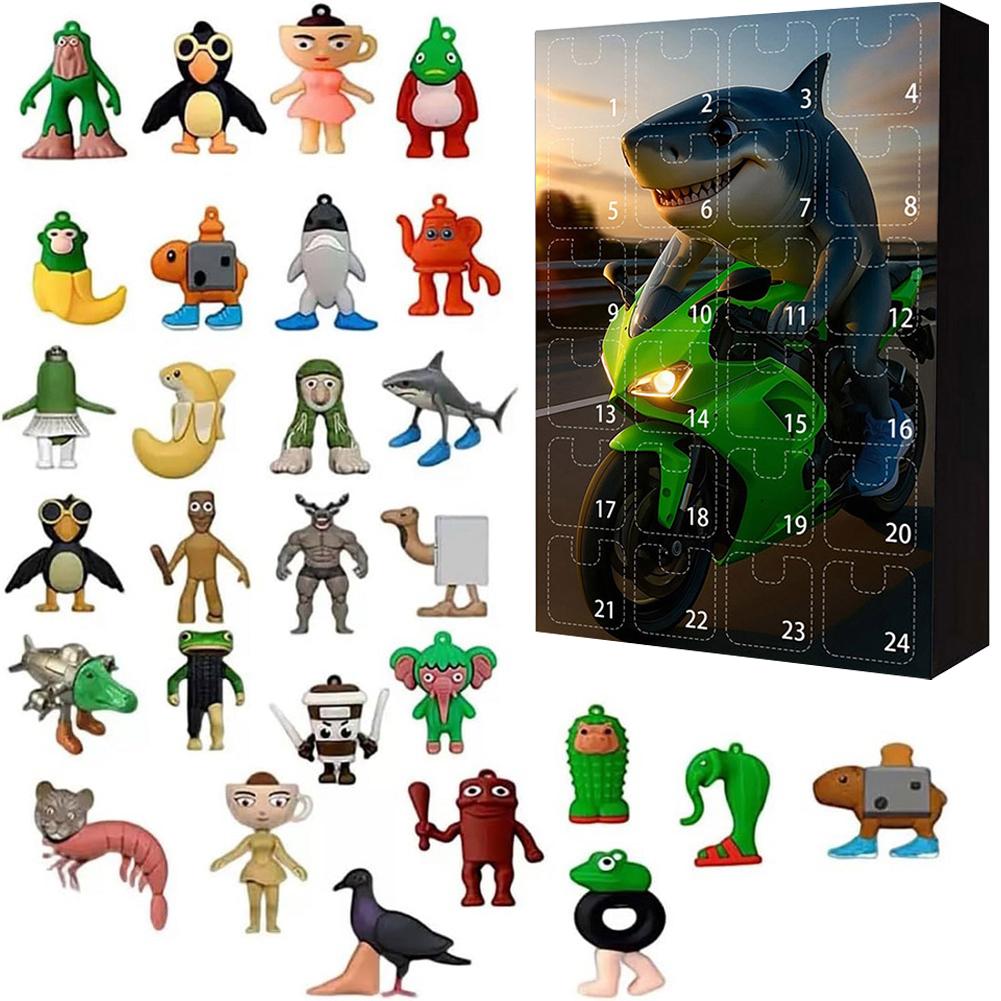 Italian Brainrot Advent Calendar Tungtung Sahur Tralalelo 24 Days Advent Calendar Monsters Figurine Christmas Birthday Gift
