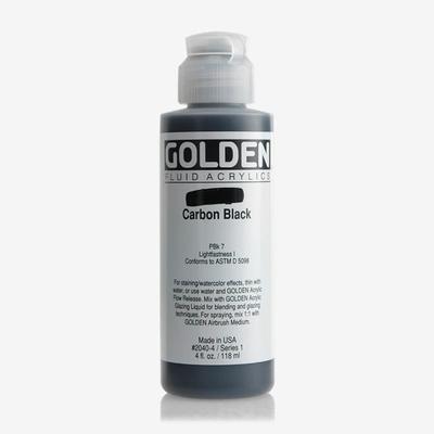 Acrylic Paint - Golden - High Flow - 119ml - Carbon Black - Ideal for Illustration