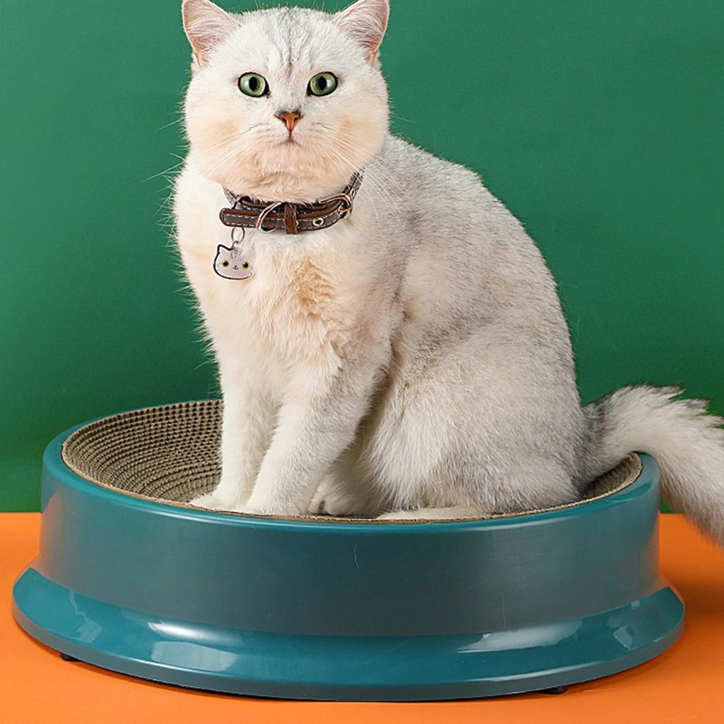 Cat Scratcher Bed with Replaceable Scratching Board Large Round Shape Scratch Resistant   Multifunction Cat Scratcher