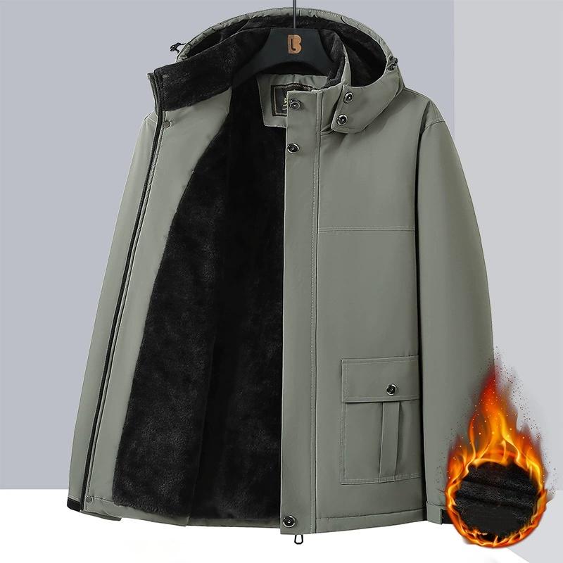 

10XL 9XL Зимові чоловічі парки Флісові Водонепроникні Теплі Великих розмірів 6XL 7XL 8XL Оверсайз Потовщені Куртки з капюшоном Вільні Вітрозахисні 10XL зелений