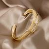 Luxury Texture Geometry Bracelet Curved White Shell Plate Irregular Bangles