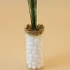 1/12 Green Banana Tree In White Bottle Miniature Dollhouse Garden Accessories