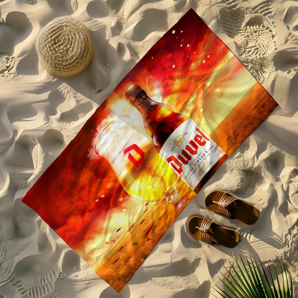Bier Mode Handtuch Strand Yoga Fitnessstudio Leicht D-Duvel Tragbar Zum Schwimmen Duschen Reisen Sport Zubehör Sanddicht