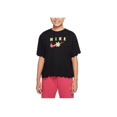Kinder FW22 Bedrucktes Lässiges Kurzarm-T-Shirt Kinder Oberteile Schwarz DO1351-010